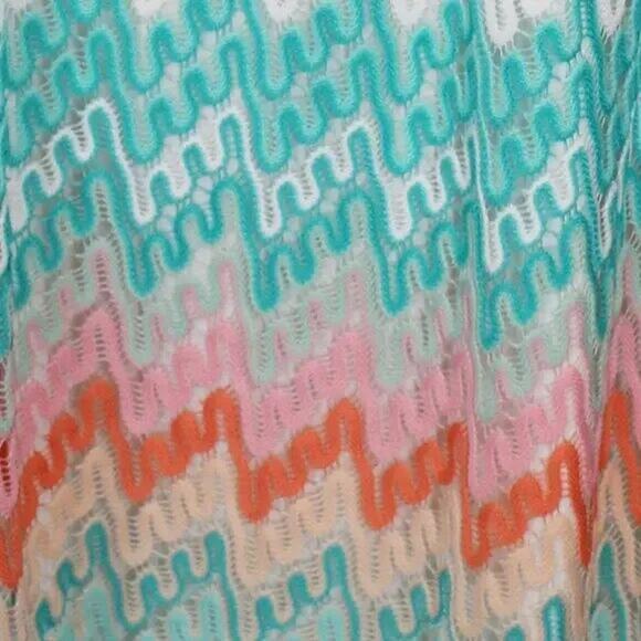 R&K White & Pastel Colored Lace Dress Size 18 - Picture 12 of 12